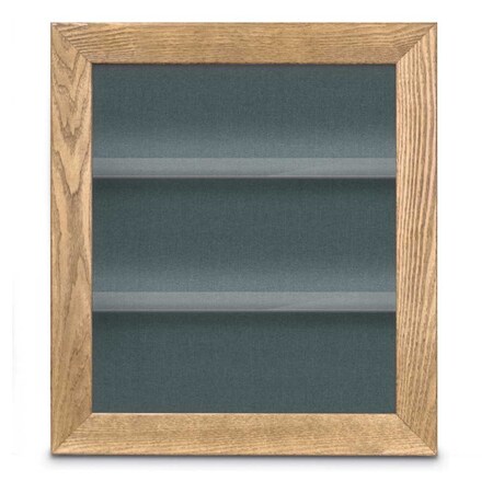 United Visual Products Indoor Enclosed Combo Board, 42"x32", White Frame/Grey & Forbo UVCB4232W-GREY-FORBO